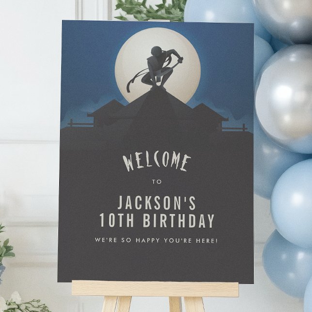 Ninja Warrior Boy Birthday Party Willkommen Poster (Von Creator hochgeladen)