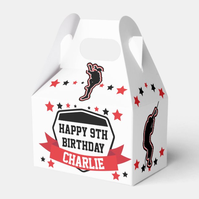 Ninja Warrior Boys Birthday Favor Box Geschenkschachtel (Vorderseite)