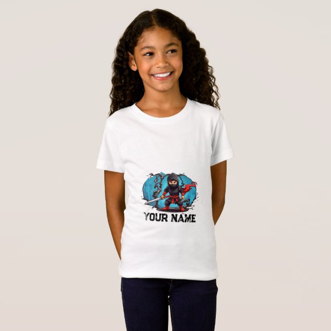 Ninja Warrior Cartoon T-Shirt (Vorne ganz)