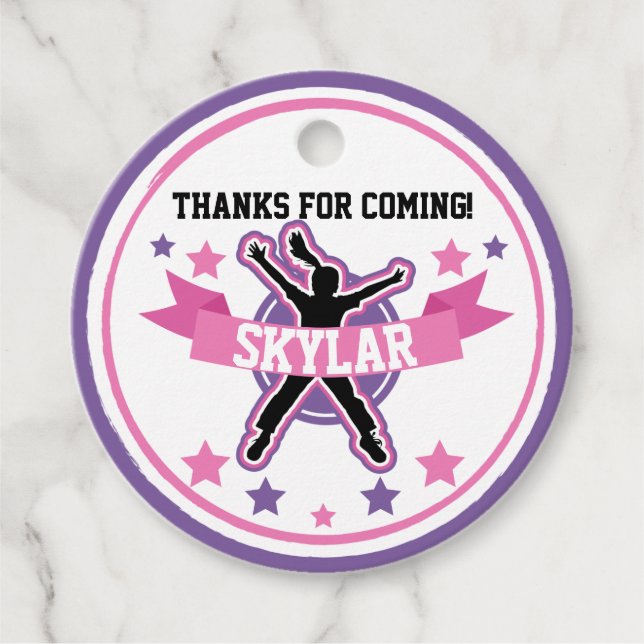 Ninja Warrior Girl 2" Circles Geschenkanhänger (Vorderseite)