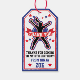 Ninja Warrior Girls Birthday Party Geschenkanhänger