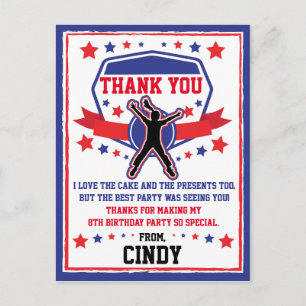 Ninja Warrior Girls Danke Postkarte