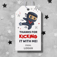 Ninja Warrior Karate Birthday Favor Tags