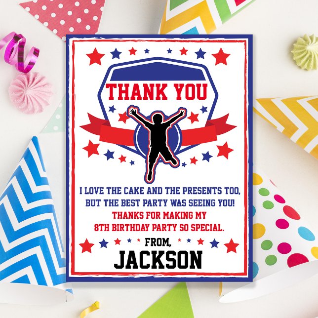 Ninja Warrior Vielen Dank Postkarte (Von Creator hochgeladen)