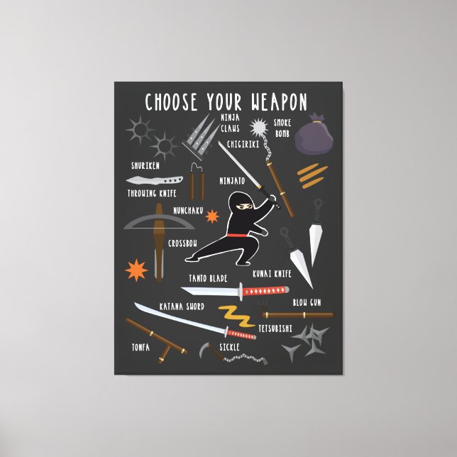 Ninja Weapons Jigsaw Puzzle Leinwanddruck (Vorderseite)