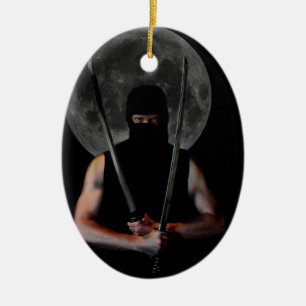 Ninja Weihnachtsverzierung Keramik Ornament