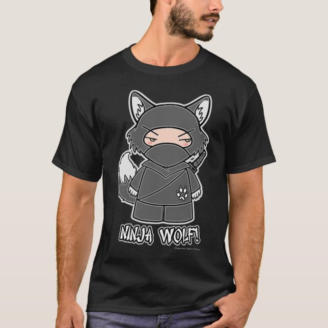 Ninja Wolf! T - Shirt (Vorderseite)