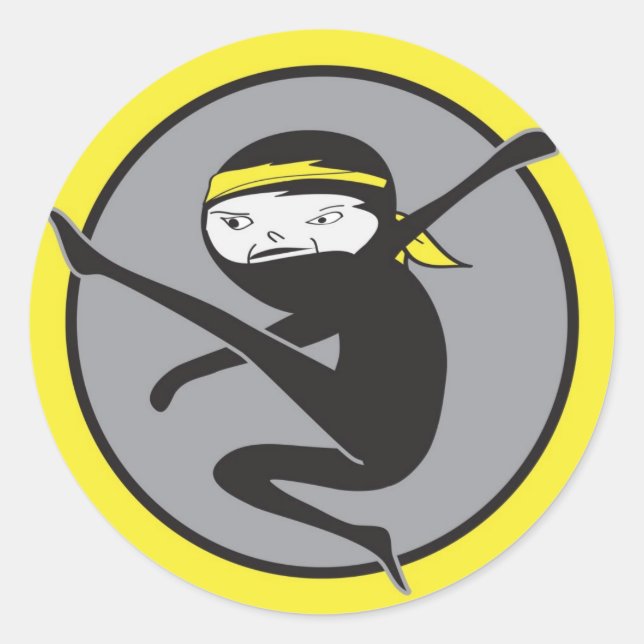 Ninja Yellow Belt Stickers (Vorderseite)
