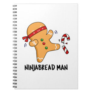 Ninjabread Man Funny Gingerbread Pun Notizblock