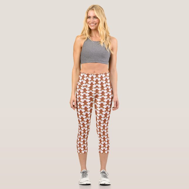 Ninjabreadman biscuit (Cookie) Capri Leggings (Vorderseite)