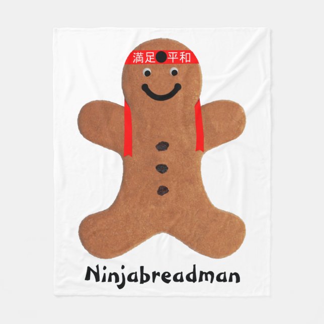 Ninjabreadman biscuit (Cookie) Fleecedecke (Vorderseite)