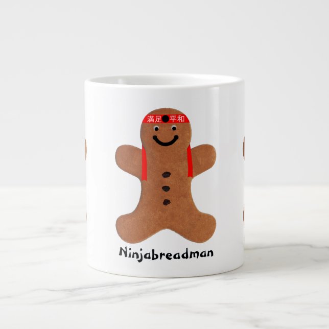 Ninjabreadman biscuit (Cookie) Jumbo-Tasse (Vorderseite)