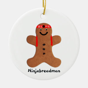 Ninjabreadman biscuit (cookie) keramik ornament