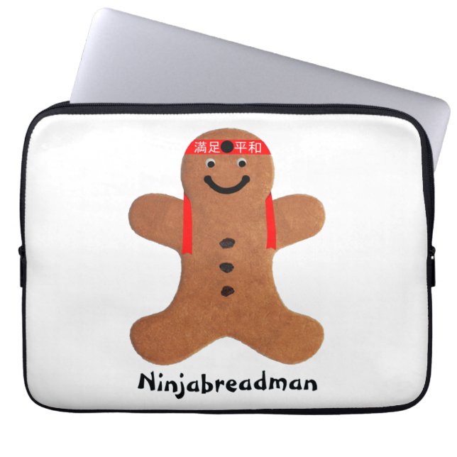 Ninjabreadman biscuit (Cookie) Laptopschutzhülle (Vorderseite)