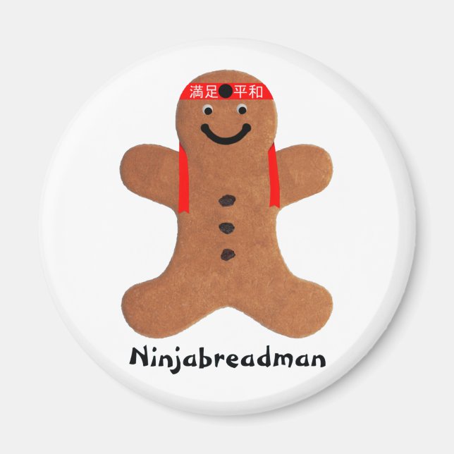 Ninjabreadman biscuit (Cookie) Magnet (Vorne)