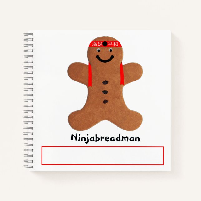 Ninjabreadman biscuit (Cookie) Notizbuch (Vorderseite)