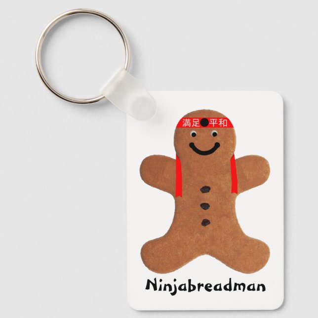 Ninjabreadman biscuit (Cookie) Schlüsselanhänger (Vorderseite)
