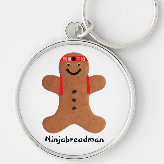 Ninjabreadman biscuit (Cookie) Schlüsselanhänger (Vorne)