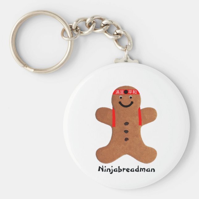Ninjabreadman biscuit (Cookie) Schlüsselanhänger (Vorne)