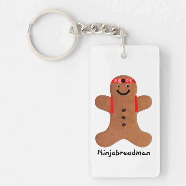 Ninjabreadman biscuit (Cookie) Schlüsselanhänger (Vorderseite)