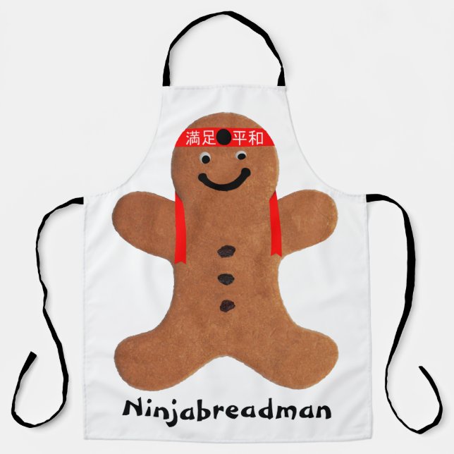 Ninjabreadman biscuit (Cookie) Schürze (Vorderseite)