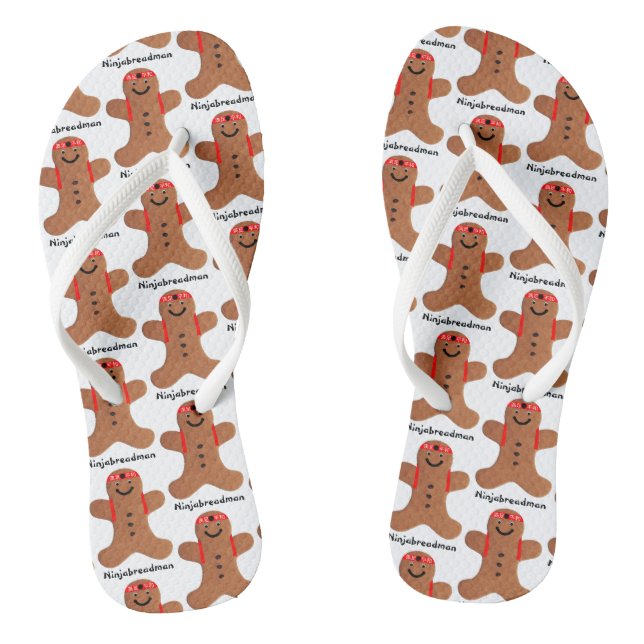 Ninjabreadmann-Keks Flip Flops (Fußbett)