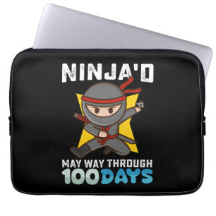 Ninja'de sich auf May Way durch 100 Schultage Laptopschutzhülle
