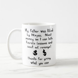 Ninjas haben meinen Vater getötet Lustiger Becher  Tasse