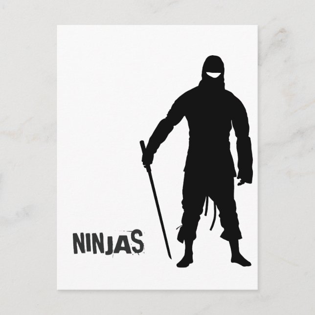 Ninjas Postkarte (Vorderseite)