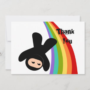 Ninjas und Raoinbows Mitteilungskarte