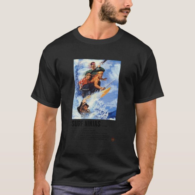 Ninjas Who Surf Poster T-Shirt (Vorderseite)