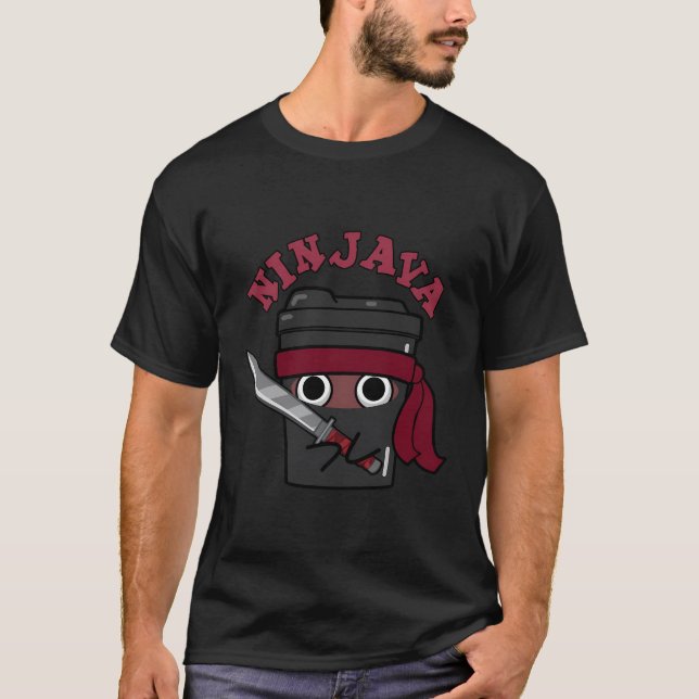 Ninjava Funny Coffee Pub T-Shirt (Vorderseite)