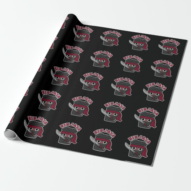 Ninjava Funny Ninja Java Kaffee Pub Dark BG Geschenkpapier (Ungerollt)