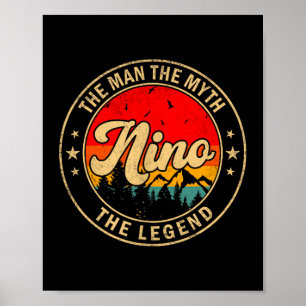 Nino der Mann der Mythos die Legende Vintage Retro Poster
