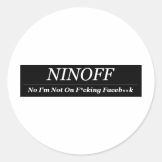 NINOFF | Anti Facebook | Hass | Facebook-Shirt Runder Aufkleber