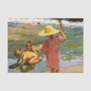 Ninos A La Orilla del Mar von Joaquin Sorolla Seidenpapier