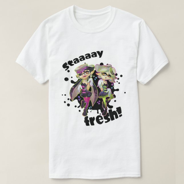 Nintendo Splatoon Squid Sisters Stay Fresh Graphic T-Shirt (Design vorne)