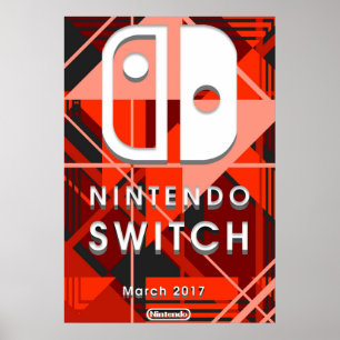 Nintendo Switch Abstrakt Poster