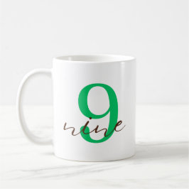 Ninth 9 Year Anniversary with Personalization Kaffeetasse