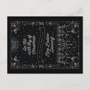 NINTH DAY OF CHRISTMAS / Christmas Postcard Feiertagspostkarte