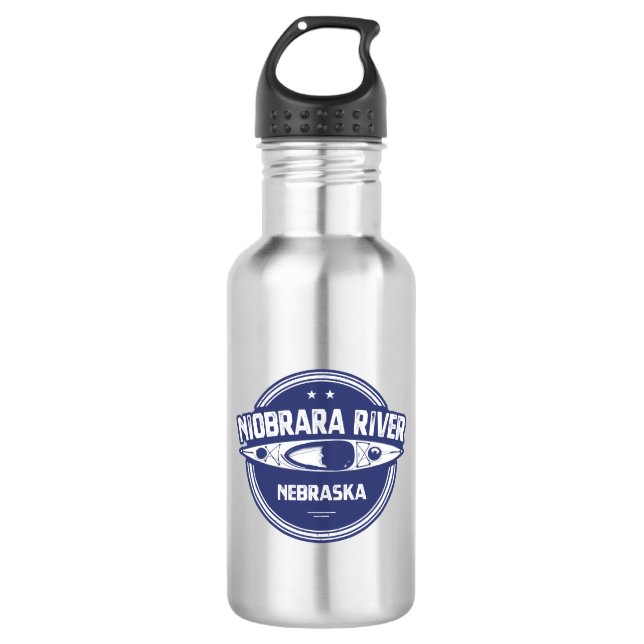 Niobrara Fluss Nebraska Kayaking Edelstahlflasche (Vorderseite)