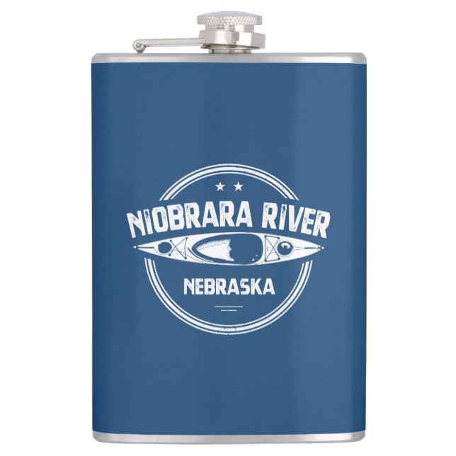 Niobrara Fluss Nebraska Kayaking Flachmann (Vorderseite)