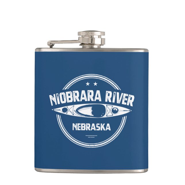 Niobrara Fluss Nebraska Kayaking Flachmann (Vorderseite)