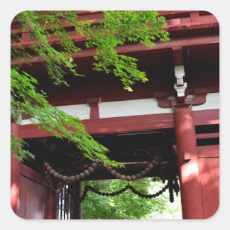Niomon-Tor, Hondoji-Tempel, Japan Quadratischer Aufkleber