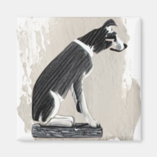 Nipper, der RCA-Hund Seitenansicht Magnet