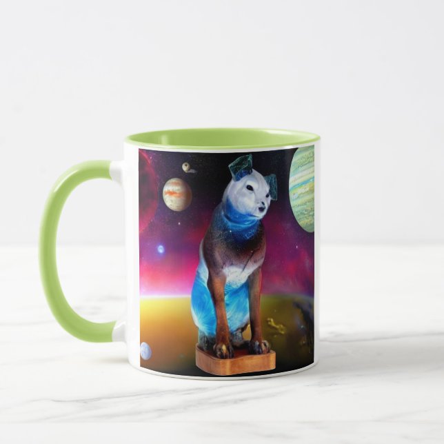 Nipper, The RCA Dog Outter Space & Galaxy Tasse (Links)