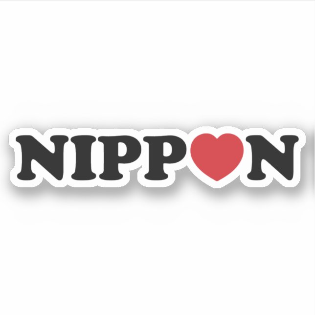 Nippon Liebe Heart Aufkleber (Vorderseite)