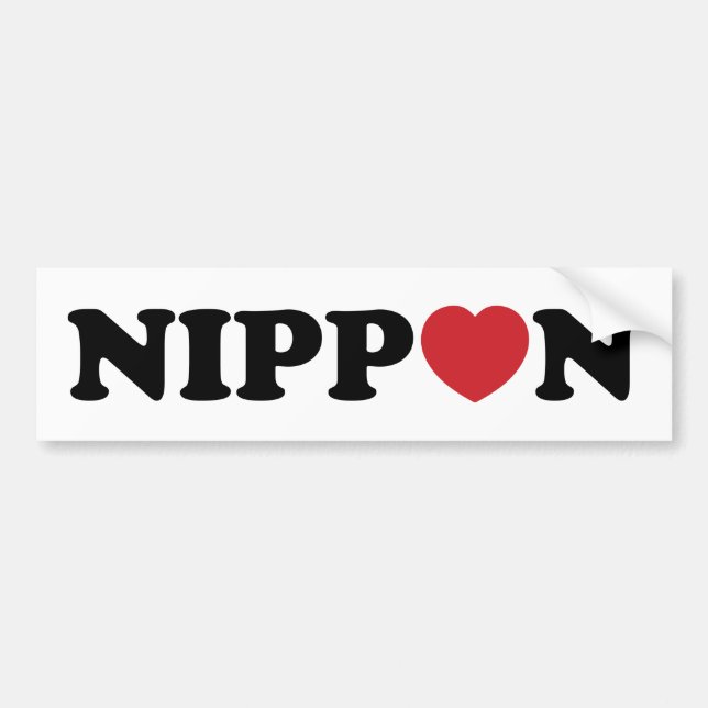 Nippon Liebe Heart Autoaufkleber (Vorne)