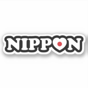 Nippon Liebe Heart Flag Sticker