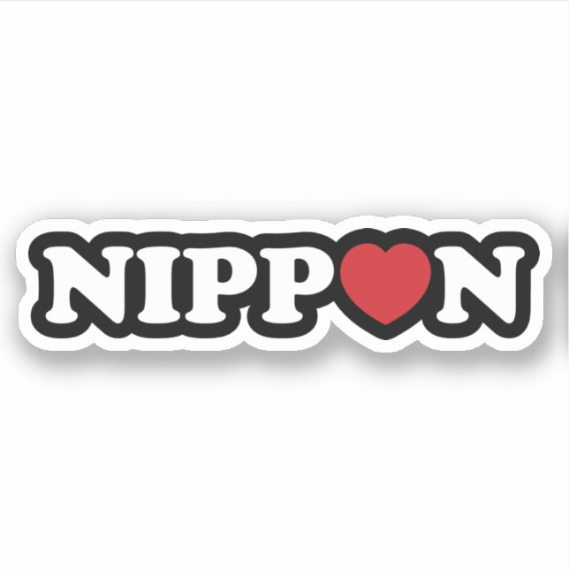Nippon Liebe Heart Sticker (Vorderseite)